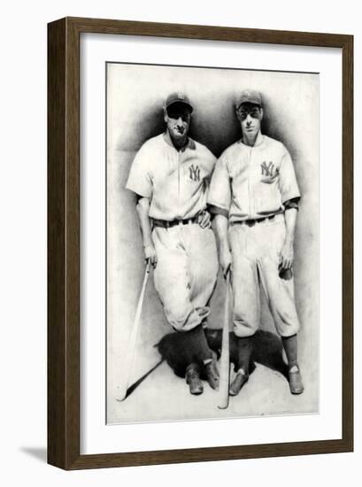 Dimaggio and Gehrig-Allen Friedlander-Framed Premium Giclee Print