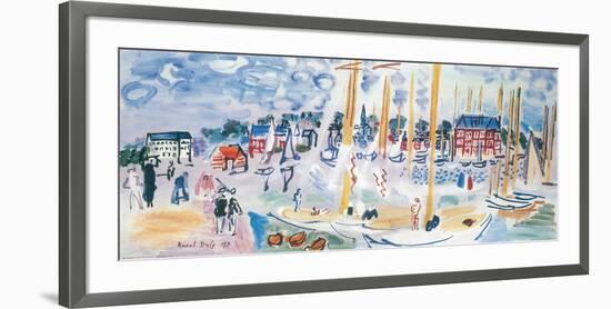 Dimanche a Deauvilie-Raoul Dufy-Framed Art Print