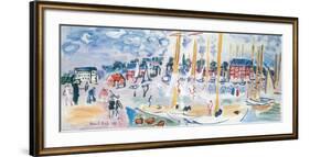 Dimanche a Deauvilie-Raoul Dufy-Framed Art Print