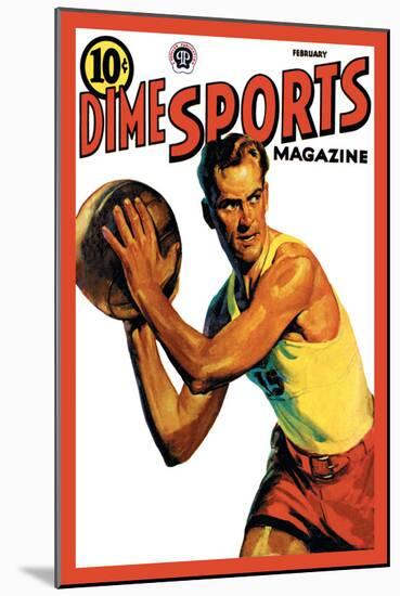 Dime Sports Magazine: Basketball-null-Mounted Art Print