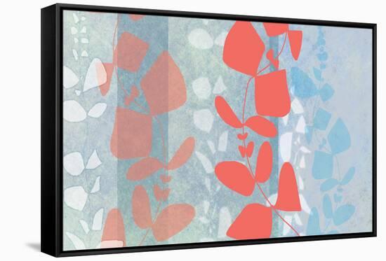 Dimensional Leaves-Jan Weiss-Framed Stretched Canvas