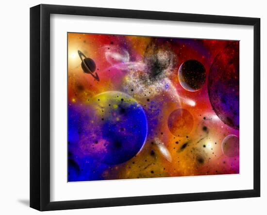 Dimensional Universes Meet, And Portals To Them Open-Stocktrek Images-Framed Photographic Print