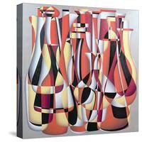 Dimentional Transposition, Carmine Vermillion-Brian Irving-Stretched Canvas