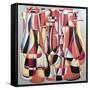 Dimentional Transposition, Carmine Vermillion-Brian Irving-Framed Stretched Canvas