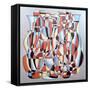 Dimentional Transposition, Vermillion Cerulean-Brian Irving-Framed Stretched Canvas