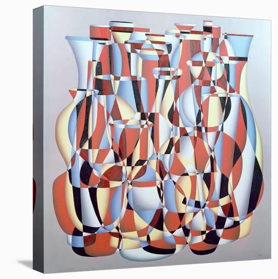 Dimentional Transposition, Vermillion Cerulean-Brian Irving-Stretched Canvas