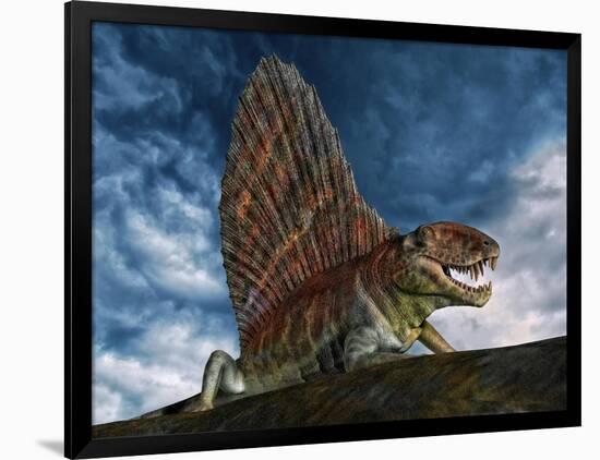 Dimetrodon Was an Extinct Genus of Synapsid from Th Early Permian Period-null-Framed Art Print