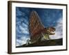 Dimetrodon Was an Extinct Genus of Synapsid from Th Early Permian Period-null-Framed Art Print