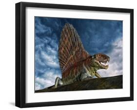 Dimetrodon Was an Extinct Genus of Synapsid from Th Early Permian Period-null-Framed Art Print