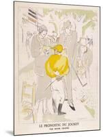 Diminutive Jockey Gives His Considered Opinion to a Couple-Roger Chastel-Mounted Art Print