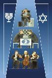 One Israeli Banking, Two Israelis Playing Chess, Three Israelis in Orchestra-Dimitri Deeva-Framed Stretched Canvas