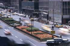 New York City Skyline Looking at Downtown from 5th Avenue and Central Park South-Dimitri Kessel-Photographic Print