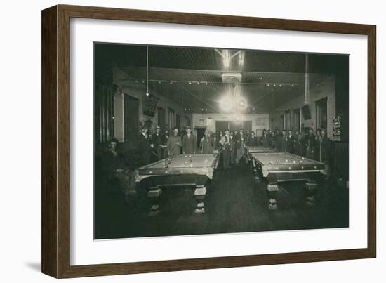 Dimly Lit Pool Hall-null-Framed Art Print