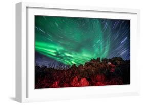 Dimmuborgir Lava Formation Northern Lights Akureyri North Iceland Europe-Renato Granieri-Framed Photographic Print