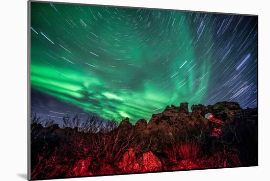 Dimmuborgir Lava Formation Northern Lights Akureyri North Iceland Europe-Renato Granieri-Mounted Photographic Print