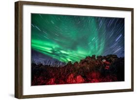 Dimmuborgir Lava Formation Northern Lights Akureyri North Iceland Europe-Renato Granieri-Framed Photographic Print