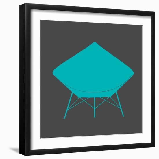 Dimond Lounge Chair Teal-Anita Nilsson-Framed Art Print