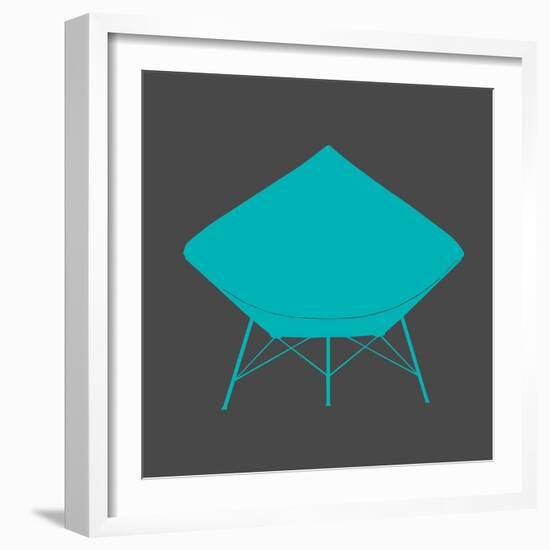 Dimond Lounge Chair Teal-Anita Nilsson-Framed Art Print