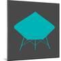 Dimond Lounge Chair Teal-Anita Nilsson-Mounted Art Print