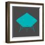 Dimond Lounge Chair Teal-Anita Nilsson-Framed Art Print