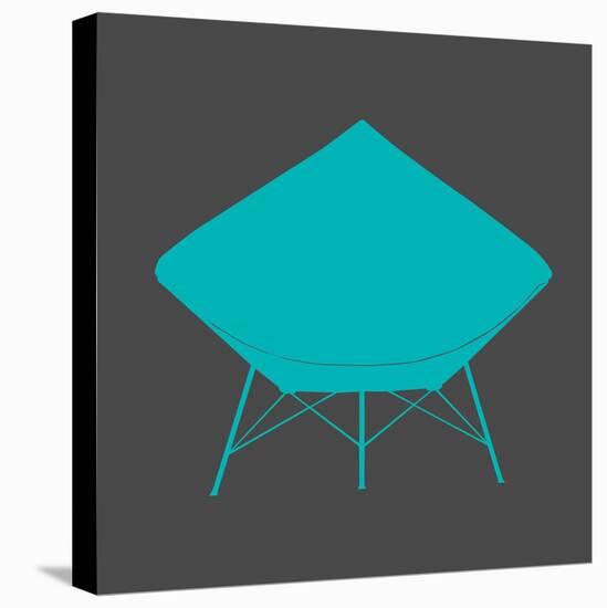 Dimond Lounge Chair Teal-Anita Nilsson-Stretched Canvas