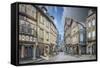 DINAN , place des Merciers.-Philippe Manguin-Framed Stretched Canvas