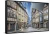 DINAN , place des Merciers.-Philippe Manguin-Framed Stretched Canvas