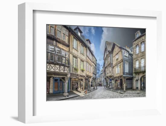 DINAN , place des Merciers.-Philippe Manguin-Framed Photographic Print