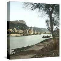 Dinant (Belgium), the Meuse River and the Castle-Leon, Levy et Fils-Stretched Canvas
