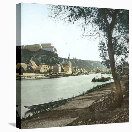 Dinant (Belgium), the Meuse River and the Castle-Leon, Levy et Fils-Stretched Canvas