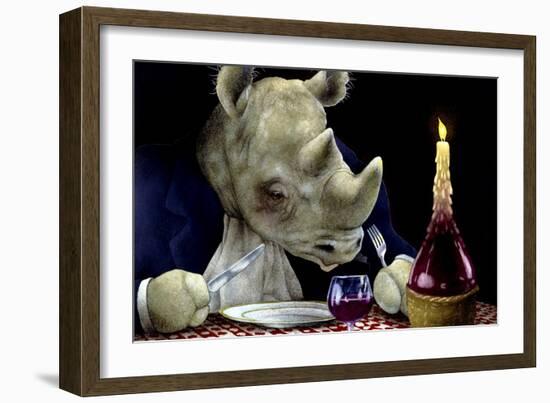 Dine-oceros-Will Bullas-Framed Giclee Print