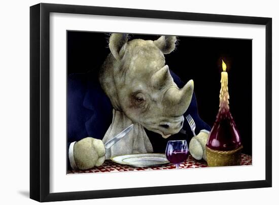 Dine-oceros-Will Bullas-Framed Giclee Print