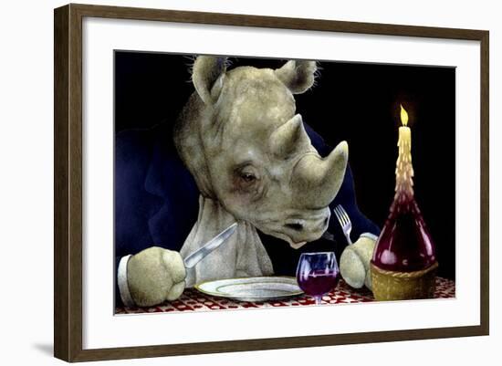 Dine-oceros-Will Bullas-Framed Giclee Print