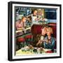 "Diner Engagement", July 15, 1950-Constantin Alajalov-Framed Giclee Print