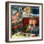 "Diner Engagement", July 15, 1950-Constantin Alajalov-Framed Giclee Print