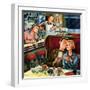 "Diner Engagement", July 15, 1950-Constantin Alajalov-Framed Giclee Print