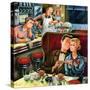 "Diner Engagement", July 15, 1950-Constantin Alajalov-Stretched Canvas