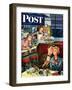 "Diner Engagement" Saturday Evening Post Cover, July 15, 1950-Constantin Alajalov-Framed Giclee Print