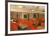 Diner Interior with Red Booths-null-Framed Premium Giclee Print