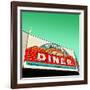 Diner Neon Retro Sign in America-Salvatore Elia-Framed Photographic Print