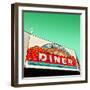 Diner Neon Retro Sign in America-Salvatore Elia-Framed Photographic Print