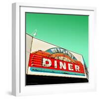 Diner Neon Retro Sign in America-Salvatore Elia-Framed Photographic Print