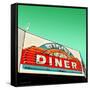 Diner Neon Retro Sign in America-Salvatore Elia-Framed Stretched Canvas