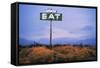 Diner Sign in Mojave Desert-Paul Souders-Framed Stretched Canvas