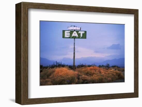 Diner Sign in Mojave Desert-Paul Souders-Framed Photographic Print