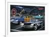 Diners and Cars III-null-Framed Art Print