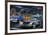 Diners and Cars III-null-Framed Art Print