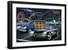 Diners and Cars III-null-Framed Premium Giclee Print