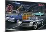 Diners and Cars III-null-Mounted Premium Giclee Print