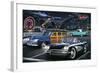 Diners and Cars III-null-Framed Art Print